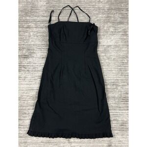Express World Brand Dress Womens 1/2 Black Thin Strap‎ Short Sleeveless